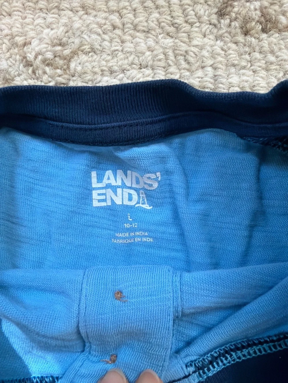 Boys Lands End Henley, L (10-12)